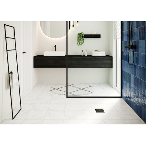 Hansgrohe RainDrain Point Puntafvoer - 10x10cm - achterzijde betegelbaar - mat zwart SW1590442
