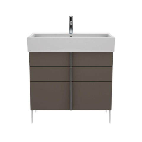 Duravit Vero air (meubel) wastafel - met kraangat - met overloop - 80x47cm - met wondergliss - wit SW156961