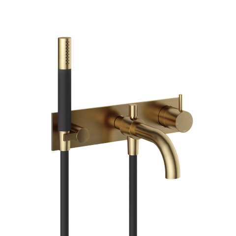 Hotbath Cobber Afbouwdeel - inbouw douche/badmengkraan - geborsteld messing goud SW1246765