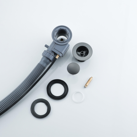 Fortifura Calvi Badafvoercombinatie - draaibediening - geschikt voor bodemdikte 10-20mm - gunmetal (antraciet) SW1381759