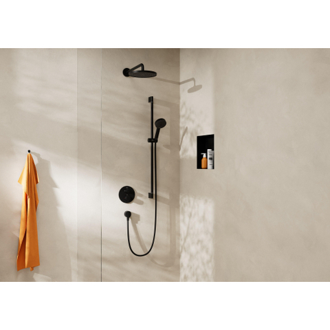 Hansgrohe Douchearm - zonder kogelgewricht G1/2 - 39cm 90graden - inclusief rozet - mat zwart SW492798