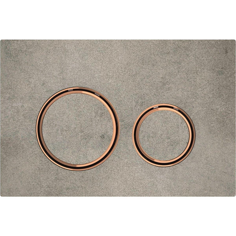 Geberit Sigma50 bedieningsplaat - 2-toets spoeling - rond - rood goud/betonlook - dualflush - rood goud (grijs) SW420910