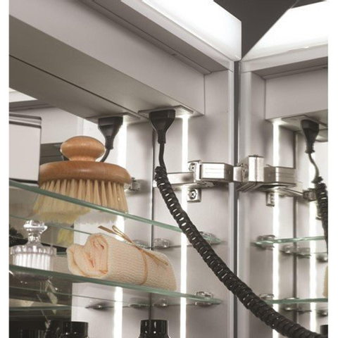 Crosswater Cabinet Image Spiegelkast - 90x70cm - IP44 - LED verlichting - deurlinks of rechts - zilver SW876215