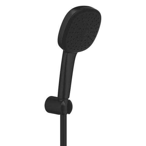 Grohe TEMPESTA CUBE Badset - met handdouche - 3 straalsoorten - inclusief handdouchehouder en doucheslang 150cm - matte black (mat zwart) SW1185476