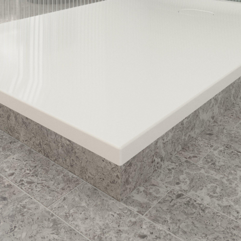 Villeroy & Boch Ecora douchebak - 150x100x3.5cm - afvoer korte zijde - white alpine (wit) SW1558982