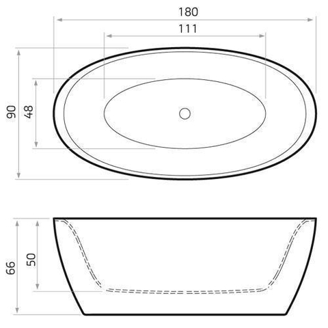 Xenz Sio Solid Surface baignoire îlot 180x90cm avec pieds avec vidage Solid Surface Blanc mat SW103446