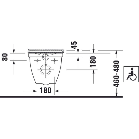Duravit Starck 3 WC suspendu – allongé – profondeur 70 cm – blanc brillant 0290126
