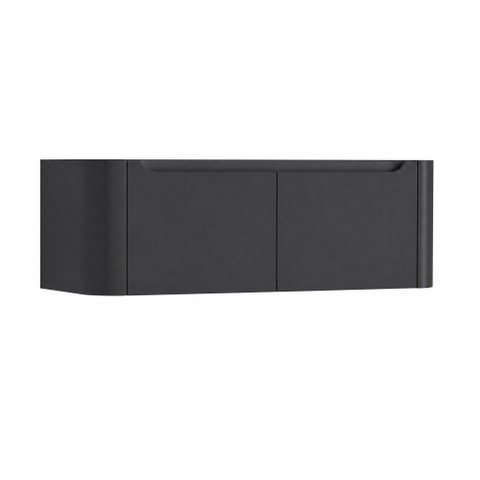 H&R badmeubelen Juice Meuble sous vasque - 120x45x40cm - coins arrondis - 2 tiroirs - poignée intégrée - anthracite mat SW867564
