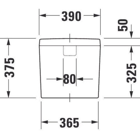 Duravit D-code Reservoir - 390x375x175mm - dualflush - met binnenwerk - wit 0315247