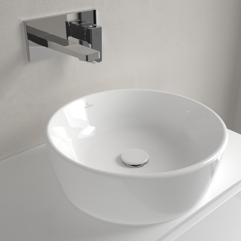 Villeroy & Boch Architectura opzetwastafel - 45x45cm - zonder kraangat - zonder overloop - White Alpine (glans wit) SW762338