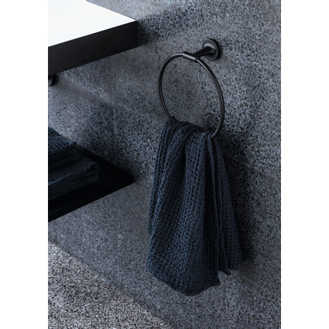 Duravit Starck T Handdoekring - diameter 21cm - mat zwart SW297099