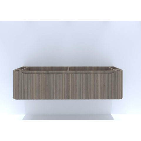 H&R badmeubelen Juice Meuble sous lavabo - 160x45x40cm - coins arrondis - façade 3D - 2 tiroirs - poignée intégrée - charleston SW862862
