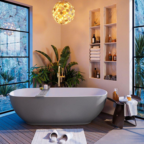 Mondiaz ALAN-DLUX Ensemble de meuble - 150cm - meuble Plata mat - 2 tiroirs - Lavabo Cloud Ostra suspendu - vasque Centre - 1 trou de robinet SW808005