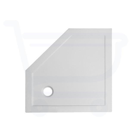 Saniclass Diamond douchebak 90x90x4cm vijfhoek wit - OUTLET STORE21929
