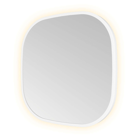 Hotbath &MORE Spiegel in aluminium frame / contour - 40x40cm - inclusief indirect LED - color changing - dimbaar - dottless - met afstandsbediening - mat wit SW1246876
