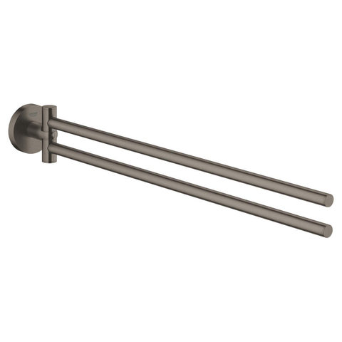 Grohe Essentials Handdoekhouder - 45cm - dubbel - draaibaar - brushed hard graphite (antraciet) SW98953