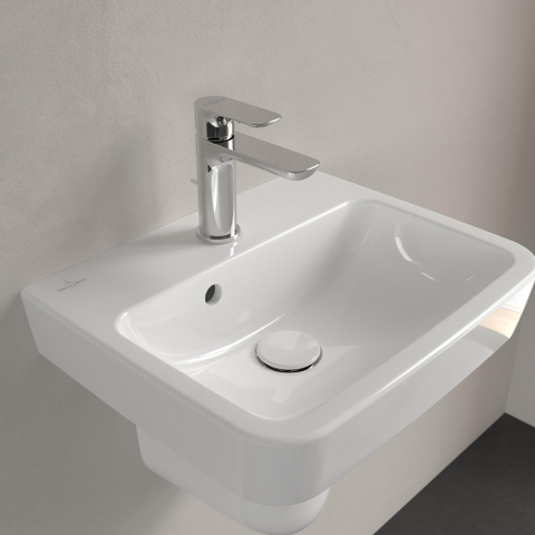 Villeroy & Boch O.novo fontein - 45x37cm m.1 kraangat - met overloop - White Alpine (glans wit) SW448466