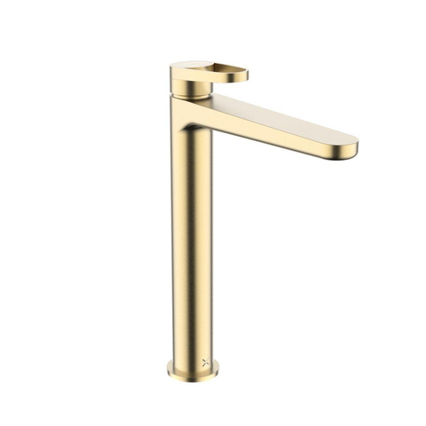 Crosswater Lazo Wastafelkraan - opbouw - hoog - gecoat messing geborsteld (goud) SW928192