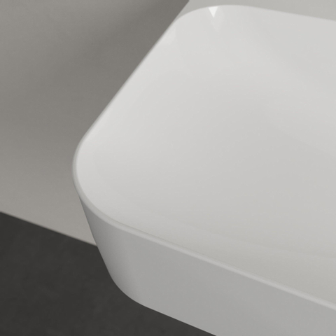 Villeroy & Boch finion wastafel - 1 kraangat - 80x47cm CeramicPlus - zonder overloop - White Alpine (glans wit) SW106480