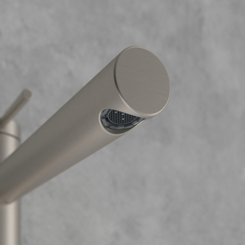 Villeroy & Boch Loop & Friends 1 greeps wastafelkraan verhoogd - zonder waste - Brushed Nickel (rvs) SW974160