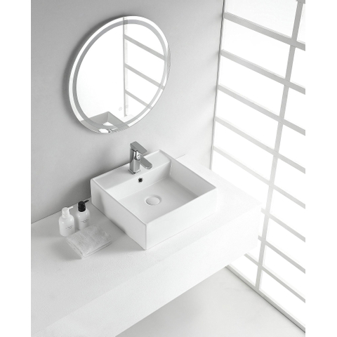 Xellanz Larx lavabo à poser 46x46x16.5cm blanc SW62637