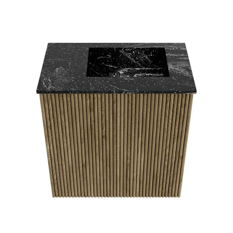 Mondiaz JOYA-DLUX 40cm toiletmeubel - kleur Dusk - Wastafel FAYE positie Rechts Zonder kraangat kleur Lava. SW1423236