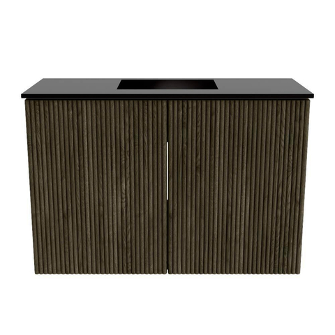 Mondiaz JOYA 60cm meuble de salle de bains - couleur Shadow - Vasque FAYE position Milieu 1 trou de robinet couleur Urban. SW1421534