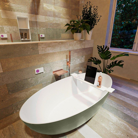 MONDIAZ FLOAT baignoire autoportante 170x80cm couleur Army baignoire intérieure talc SW491499