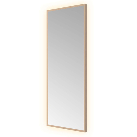 Hotbath &MORE Spiegel - 30x80cm - direct en indirect LED - color changing - dimbaar - met afstandsbediening - PVD - geborsteld koper SW1246044