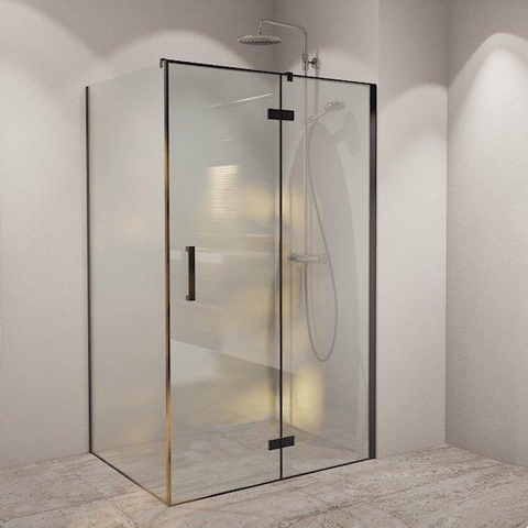 Aqua Vista Front Draaideur - 120x200cm - 118-120cm - zwart SW975830