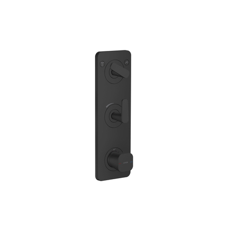 Hansgrohe Axor Citterio C afbouwdeel v. inbouw douchekraan thermostatisch m. plaat v. 2 functiesmat zwart SW1152104
