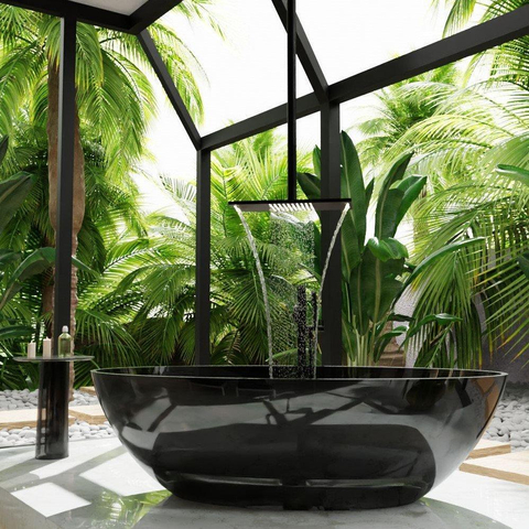 MONDIAZ CRISTAL Vrijstaand Bad - 180x85cm - black SW976113