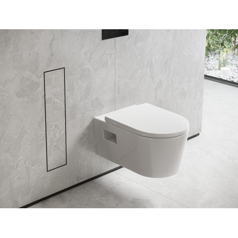 Hansgrohe XtraStoris Rock Porte-brosse WC - tablette - porte carrelable - noir mat SW1590297