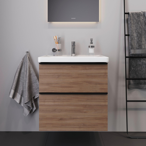 Duravit D-neo Meubelset - met wastafelonderbouwkast - met 2 laden - met softclose - 65x20x48cm - inclusief wastafel - mat wit SW641977
