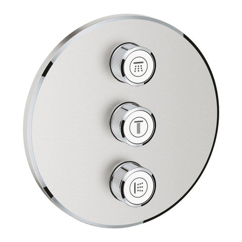 Grohe Grohtherm SmartControl Afdekset - thermostatisch - Supersteel (RVS) SW225098