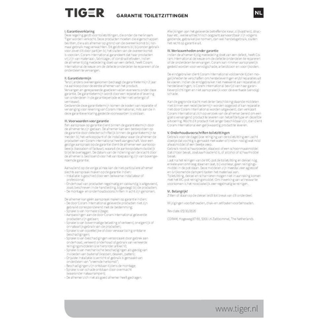 Tiger Hetta Toiletbril - met deksel - MDF - Bruin TWEEDEKANS OUT14578
