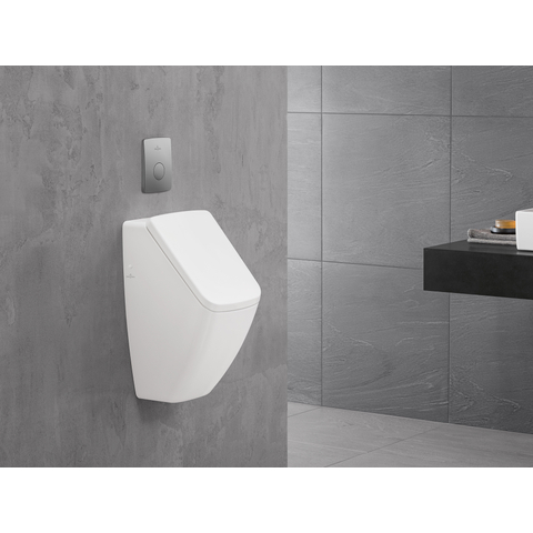 Villeroy & Boch venticello deksel - voor urinoir - met softclose chroom/wit - White Alpine (glans wit) SW106582