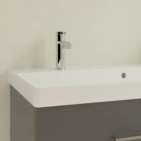 Villeroy & Boch Avento meubelwastafel - 100x47cm - 2 kraangaten - met overloop - White Alpine (glans wit) SW59853