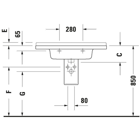 Duravit Starck 3 Meubelwastafel - 85x48.5cm - wit 0314080