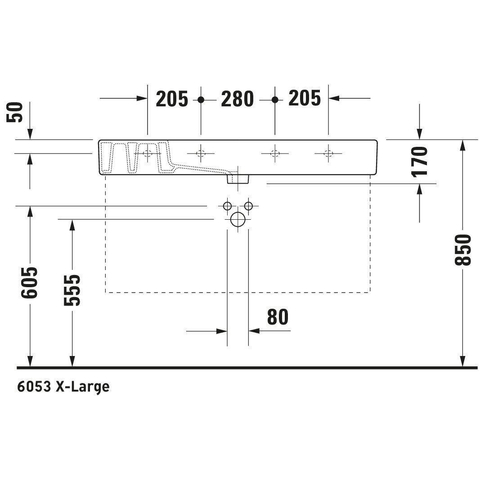 Duravit Vero Meubelwastafel - met kraangat - met overloop - 105x49cm - met wondergliss - wit 0291354