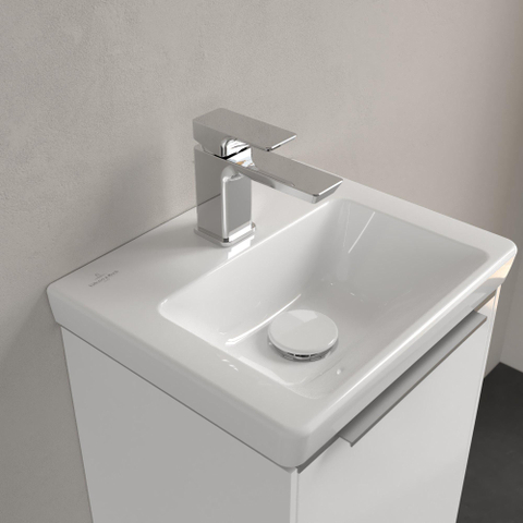 Villeroy & Boch Subway 3.0 fontein - 37x30.5x13.5cm - met 1 kraangat - zonder overloopgat CeramicPlus - White Alpine (glans wit) SW701248
