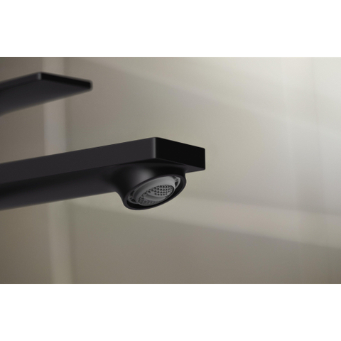 Hansgrohe Rebris e 1 greeps wastafelkraan - 240 - coolstart - voor waskommen - met trekwaste - mat zwart SW796585
