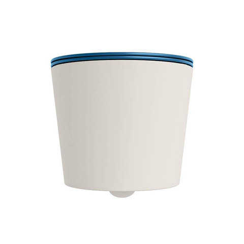 Mondiaz LAVIE WC suspendu – sans bride – 36 x 53 cm – avec abattant softclose – Linen (blanc cassé), abattant Jeans (bleu) SW1208638
