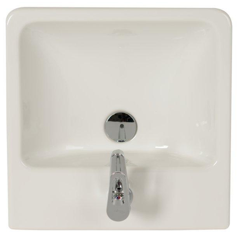 Plieger Seattle pack lavabo – 45 x 45 x 15,8 cm – céramique blanc brillant – robinet chromé SW96157