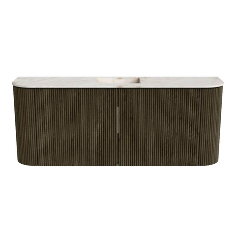 Mondiaz JOYA-DLUX 103.2cm toiletmeubel - ronding links en rechts kleur Shadow - Wastafel FAYE positie Midden Zonder kraangat kleur Frappe. SW1422713