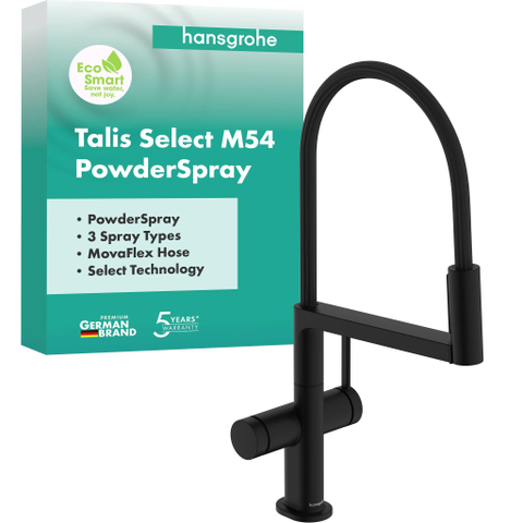 Hansgrohe Talis Select M54 PowderSpray eengreeps keukenkraan Semi-Pro 3jet mat zwart SW1383041