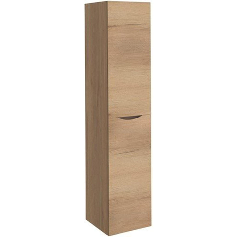 Crosswater Glide II Badkamerkast - 35x35x160cm - greeploos - windsor oak (hout) SW487197