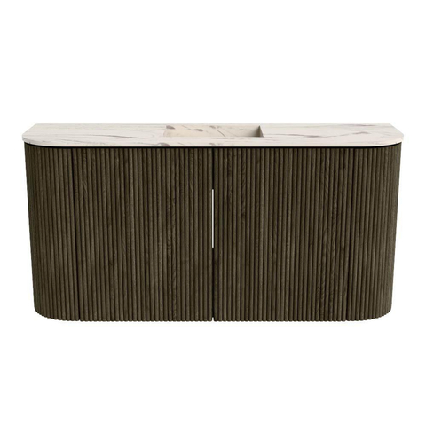 Mondiaz JOYA-DLUX 83.2cm toiletmeubel - ronding links en rechts kleur Shadow - Wastafel FAYE positie Midden 1 kraangat kleur Nata. SW1425008