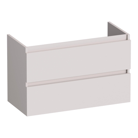 BRAUER Joy meuble sous-lavabo peu profond - 80x39x50cm - 2 tiroirs à fermeture douce - sans poignées - 1 découpe pour siphon - sable mat SW1201244