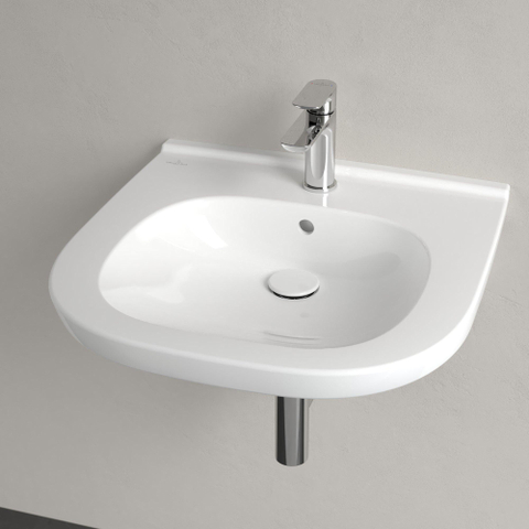 Villeroy & Boch Vicare O.novo Vita wastafel Vita - met 1 kraangat - met overloop - 55x55cm - White Alpine (glans wit) 1025053
